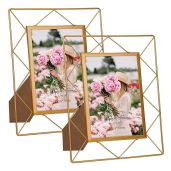 SPEPLA 5x7 Metal Picture Frames - 2 Pack for Tabletop & Wall Display | Stylish Photo Frames