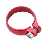 Lightweight 31.8mm Aluminium Seat Post Clamp for 27.2mm Seatposts - Durable Bike Seat Tube Clip (Black)