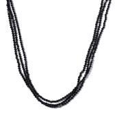 Shop LC Black Spinel Layered Necklace for Women 18 Inch Multi Strand Bead Jewelry Perfect Birthday Gift