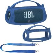Blue Silicone Cover Case for JBL Charge 5 - Protective Skin for Portable Bluetooth Speaker Accessories