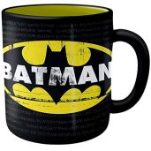 Shop Silver Buffalo DC Comics Batman Grimey Logo Jumbo Ceramic Mug - 20oz Collectible Coffee Cup