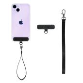 Smartish Phone Wristlet: Universal iPhone Holder with Detachable Strap - Black Vegan Leather Case Clinger