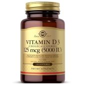 Solgar Vitamin D3 125 MCG (5000 IU) - 100 Softgels for Healthy Bones, Immune Support - Non-GMO, Gluten-Free, Dairy-Free
