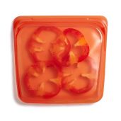 Stasher Silicone Food Storage Bag - Eco-Friendly, Leakproof, Reusable, 28 Oz for Cooking, Freezing & Sous Vide - Citrus Color
