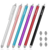StylusHome 6-Pack Stylus Pens for iPad, iPhone & Tablets - High Sensitivity with 6 Replaceable Tips for All Touch Screens