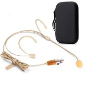 Discreet Sujeetec Dual Ear Hook Headset Microphone for AKG Wireless - Perfect for Lectures, Theater, Podcasts & Live Performances