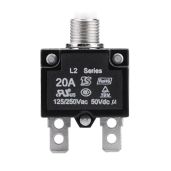 Thermal Overload Protector 20A for AC 125/250V - Advanced Push Button Circuit Breaker for Generators & Power Entry