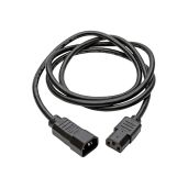 Tripp Lite 6ft Power Extension Cord 13A, 16AWG (IEC-320-C14 to C13) - Reliable Black Cable for Computers