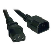 Tripp Lite 1ft Heavy-Duty Power Extension Cord 15A, 14AWG (IEC-320-C14 to C13) - Reliable & Durable