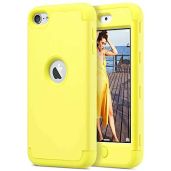 ULAK Heavy Duty iPod Touch 7 Case - Shockproof Protective Cover for 5th, 6th & 7th Gen - Yellow