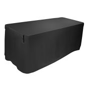 Ultimate Support USDJ-8TCB Black 8ft Table Cover - Pleat-Free, Form-Fitting Design for Events