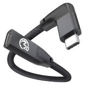 UseBean Right Angle USB C Extension Cable 0.6FT, 90 Degree USB-C 3.2 Gen 2 20Gbps Male to Female Type C 4K Video Extender Cord,for USB C Hub,MacBook,iPad Pro/Air/Mini,Galaxy S24/S23,iPhone 15