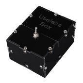 Useless Box Mini Toy: Funny DIY Gift for Stress Relief at Home & Office - Fully Assembled Leave Me Alone Machine