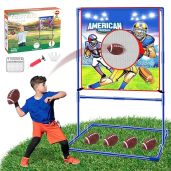 VATOS Football Toss Target Game with 4 Inflatable Footballs for Indoor Outdoor Fun and Family Play for Kids and Adults