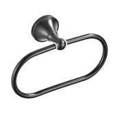 VOSAREA Copper Towel Ring - Modern Wall-Mounted Towel Holder for Bathroom & Kitchen in Black Chrome