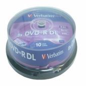 Verbatim 43666 8.5GB Double Layer DVD+R Matt Silver - 10 Pack Spindle for High-Quality Storage