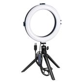 "Vidpro RL-8 LED Ring Light Kit: 8" USB Powered for Portraits, Makeup, Vlogs & More - Adjustable Color Temperature 2800K-6500K"