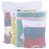 Vivifying Mesh Laundry Bags - 4 Durable Zipper Wash Bags for Delicates, Lingerie, Socks & Stuffed Animals