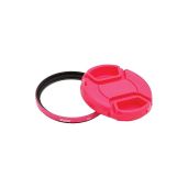 Vivitar 58mm UV Filter & Pink Snap-On Lens Cap: Enhance Your Photography