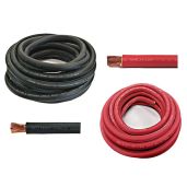 WNI 6 Gauge 10 Feet Black Red Ultra Flexible Welding Battery Copper Cable Wire Made in USA for Car Inverter RV Solar
