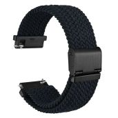 WOCCI 22mm Braided Nylon Watch Band - Quick Release, Black Stainless Steel Buckle for Men & Women