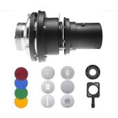 Bowens Mount Optical Snoot: Enhance Photography with Conical Flash Projector & Gobos for Stunning Light Effects