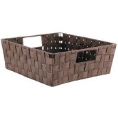 Whitmor Woven Strap Storage Tote Basket - Java 13x15x5 for Organizing Home & Office