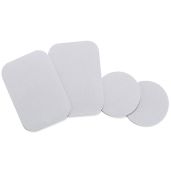 WixGear Metal Plate for Magnetic Mounts - X4 Pack (2 Rectangular & 2 Round) - Adhesive Cradle-Less Solution (Silver)
