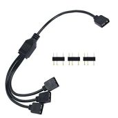 YACSEJAO ARGB Splitter Cable 1 to 3 - 5V 3Pin Addressable RGB for PC Chassis, CPU Coolers & ARGB Fans
