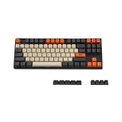YMDK Carbon Dye Sub Keycaps for Mac - Thick PBT OEM Profile for 104 TKL & 60% MX Switches (87 Plus Mac Compatible)