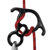 YXGOOD 50KN Rescue Figure 8 Descender Belay Device for Rock Climbing and Rappelling Aluminum Magnesium Alloy Black