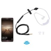 Yoidesu 3.5mm Acoustic Hollow Earbuds with Microphone - Anti-Radiation Wired Earpiece (Black) for Cell Phones