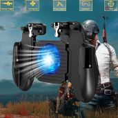 "Mobile Game Controller with Cooling Fan for Fortnite & PUBG - L1R1 Triggers for 4.7-6.5" Android/iOS Smartphones"