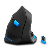 ZLOT Vertical Wireless Mouse: Ergonomic 2.4G USB Optical Mice with 3 Adjustable DPI & 6 Buttons for Laptop & PC