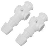 Zer One Table Soccer Players - 2 Pcs Replacement Foosball Figures for Dynamo Game (White)