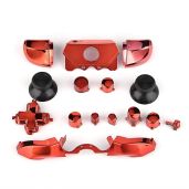 Zerone Full Button Set for Xbox One - Red Thumbsticks, ABXY Buttons, Dpad & Triggers Mod Kit