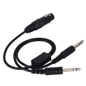 Zopsc Aviation Headset Adapter: XLR to GA Dual Plug 5 Pin Female Connector for Aviation Headphones