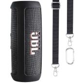 co2CREA Soft Silicone Case for JBL Flip 6 - Durable Black Replacement Cover