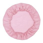 Stylish Cyclamen9 Round Bar Stool Cover - Elastic Non-Slip Protector for 45-50cm Chairs (Pink)