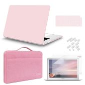 iCasso MacBook Air 15 inch Case 2023 2024 2025 Hard Shell Sleeve Bag Screen Protector Keyboard Cover Rose Quartz