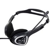 iMicro IM320 USB Headset: Noise Cancelling, Adjustable Mic, Wired for PC & Laptop - Black