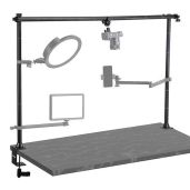 Jusmo LS15 Desk Overhead Camera Mount: Perfect for Product Photography & Live Streaming