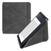 KWMobile Origami Case for Kobo Libra 2 - Slim PU Leather Cover with Stand in Anthracite