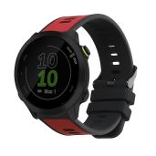 KWMobile Replacement Silicone Strap for Garmin Forerunner 55 - Red/Black Watch Band
