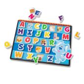 Melissa & Doug Blue's Clues Alphabet Puzzle - 26-Piece Wooden Chunky Fun for Kids