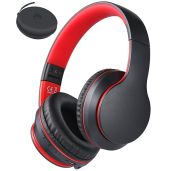 Rockpapa E7 Over Ear Wireless Bluetooth Headphones with Mic - Foldable, Travel Case Included, Perfect for Kids & Adults