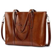 SZONE Dark Brown Tote Stylish and Durable Bag for Everyday Use